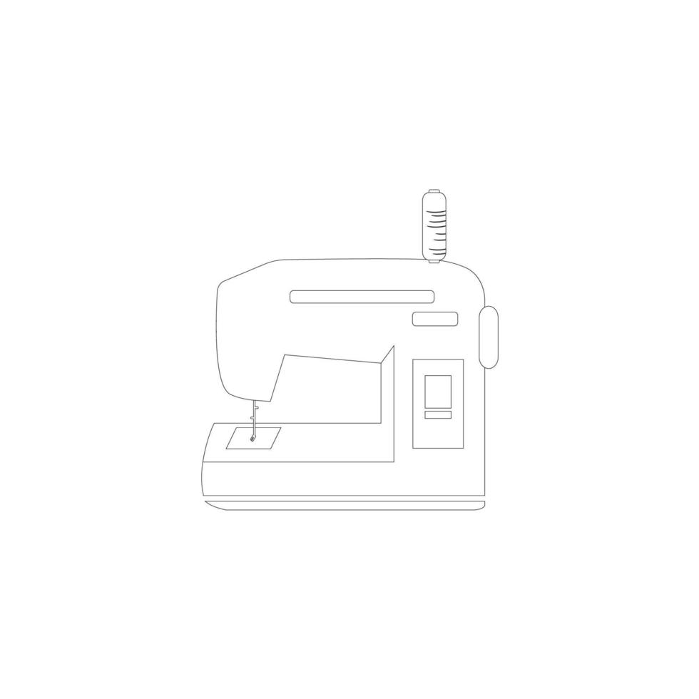 Nähmaschine Symbol Bild Vektor Illustration