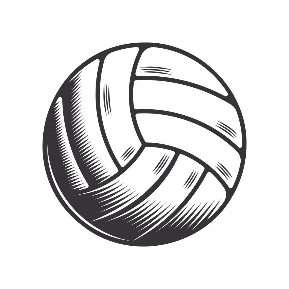 Volleyball-Silhouette. Volleyball-Line-Art-Logos oder -Symbole. Vektor-Illustration. vektor