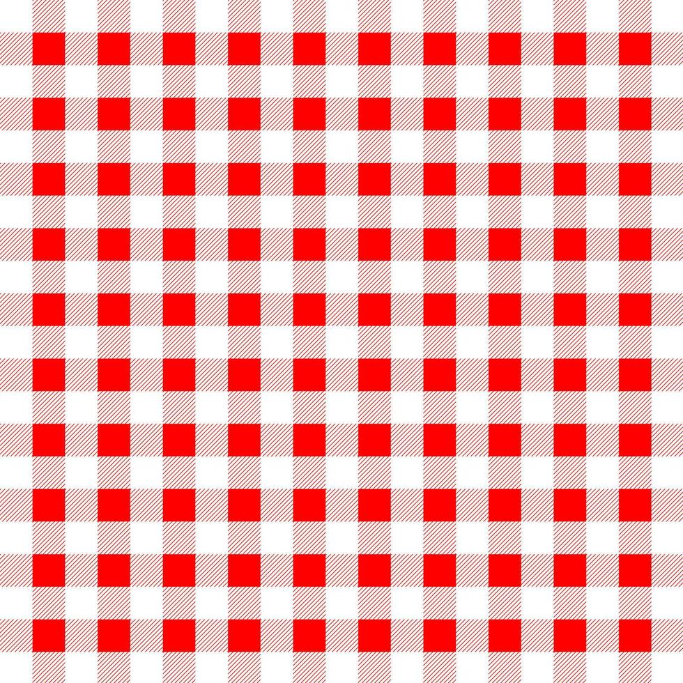 Pop Mode Sommer rotes Tuch Textilgewebe Tartan abstrakter Hintergrund strukturiertes Muster nahtlose Vektorillustration vektor