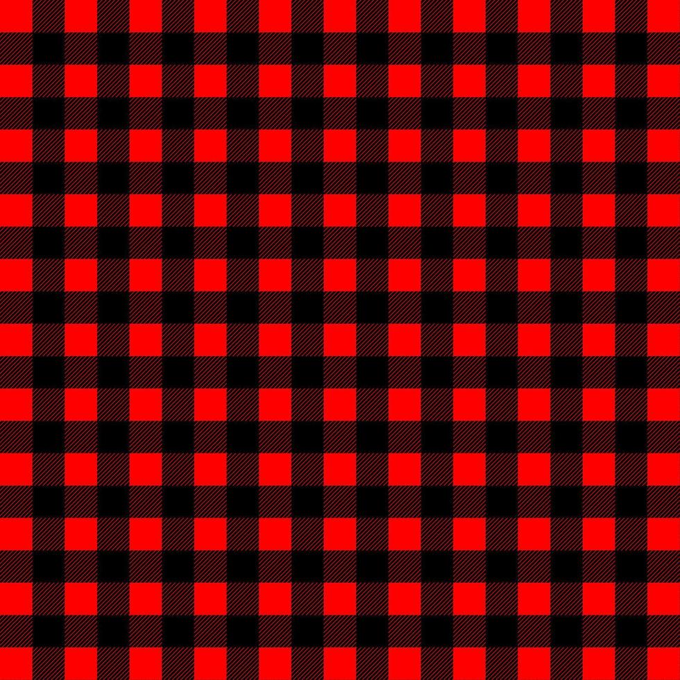 sommarrea tyg textiltyg tartan abstrakt bakgrund röd och svart färgglad texturerat mönster sömlös vektorillustration vektor