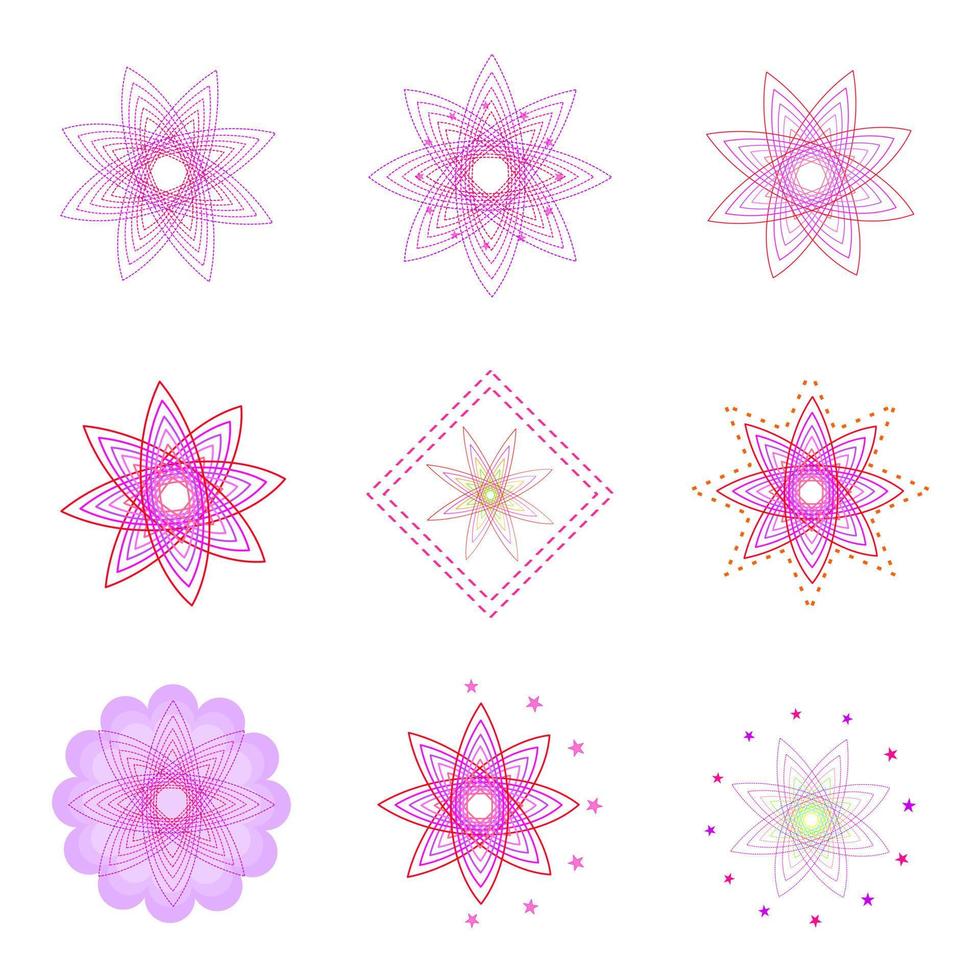 uppsättning av star burst solstråle abstrakt vektorillustration vektor