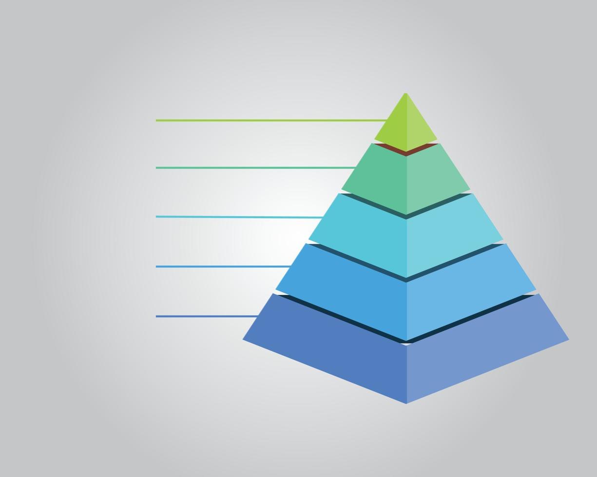 Pyramidendiagramm für Geschäftsvorlagen und Infografik vektor