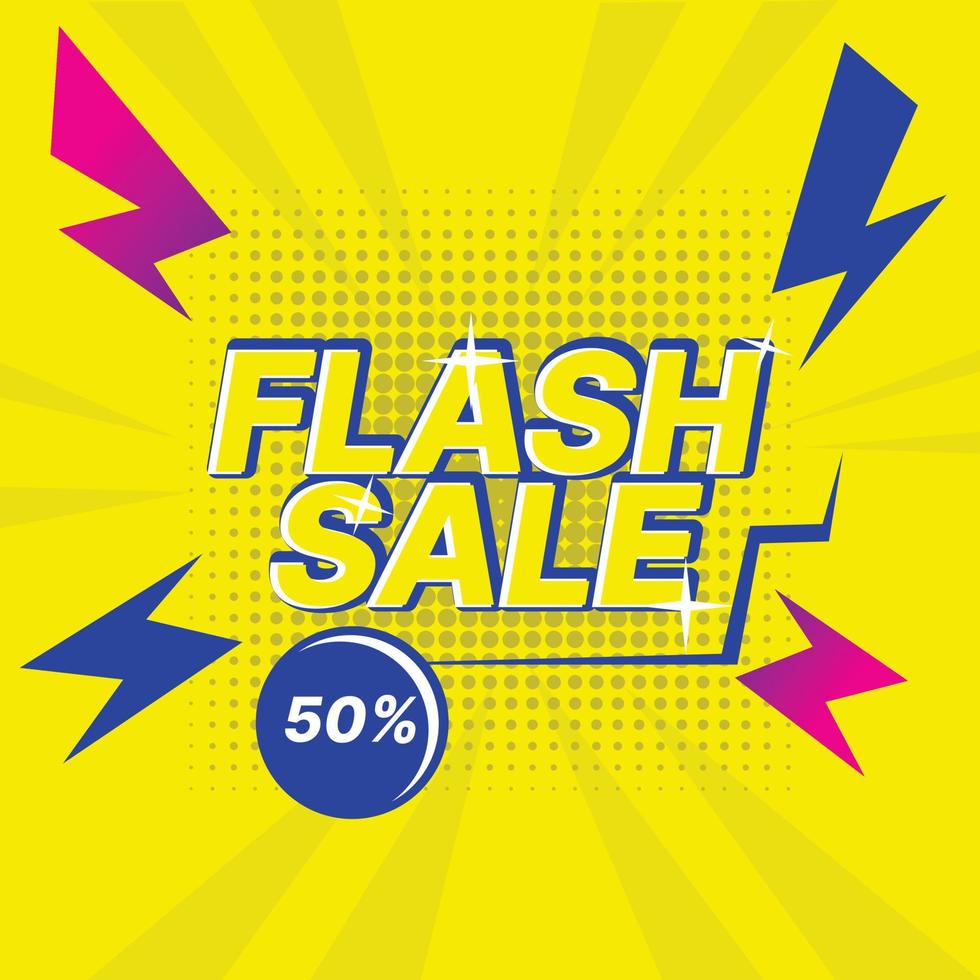 Flash Sale Banner und Hintergrundvektor vektor