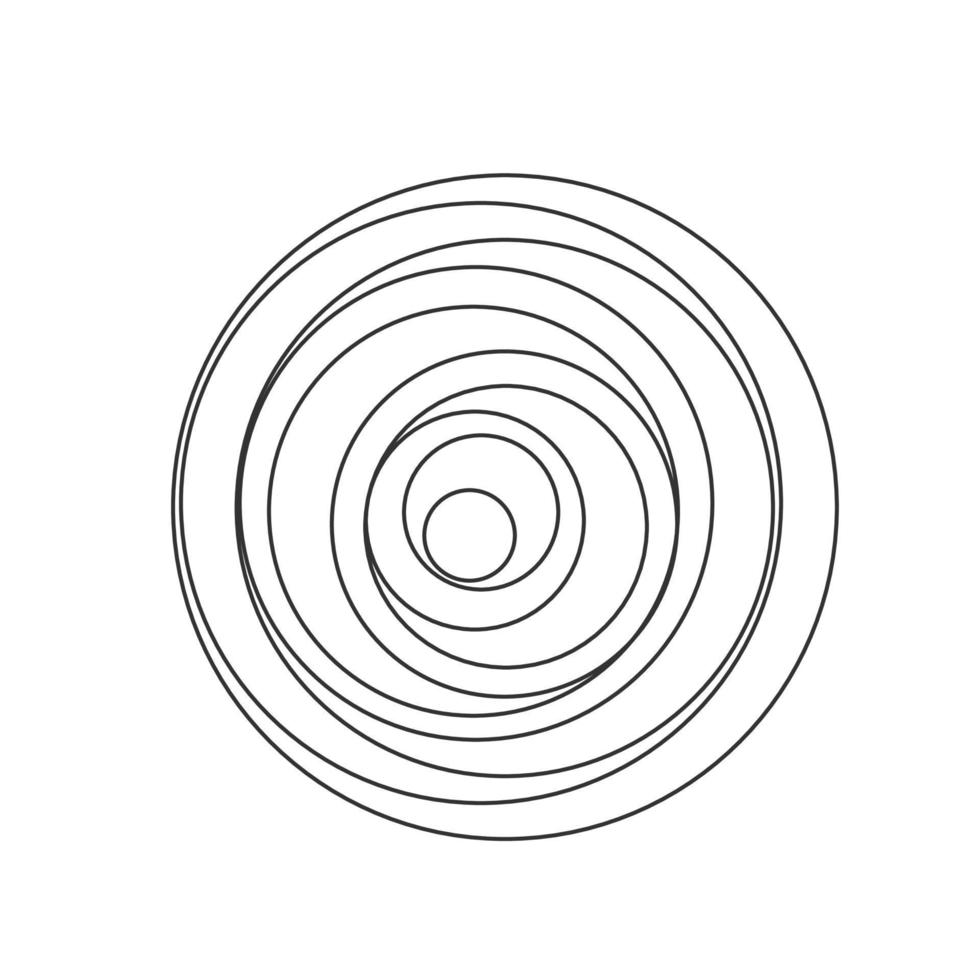 kreisförmige spiralförmige Schallwelle vektor