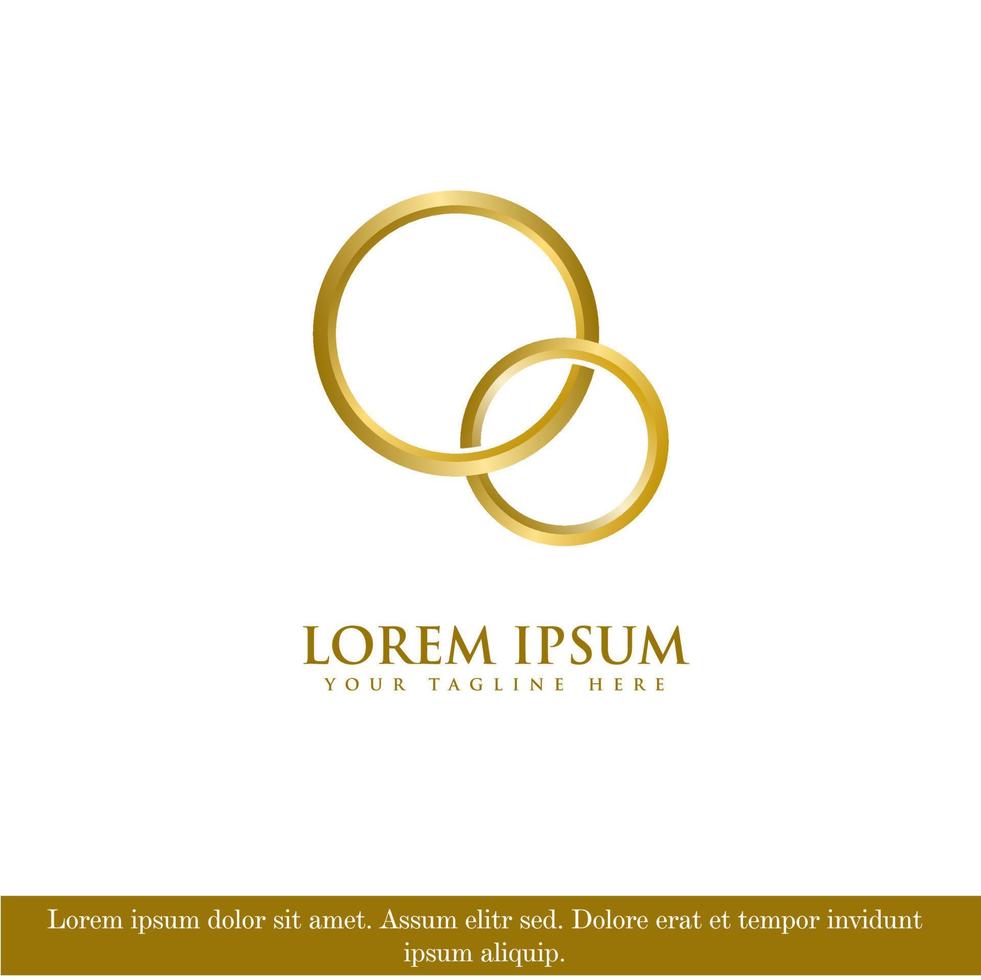 Vektor-Logo-Design, goldene Luxusfarbe, modernes Design minimalistisch vektor