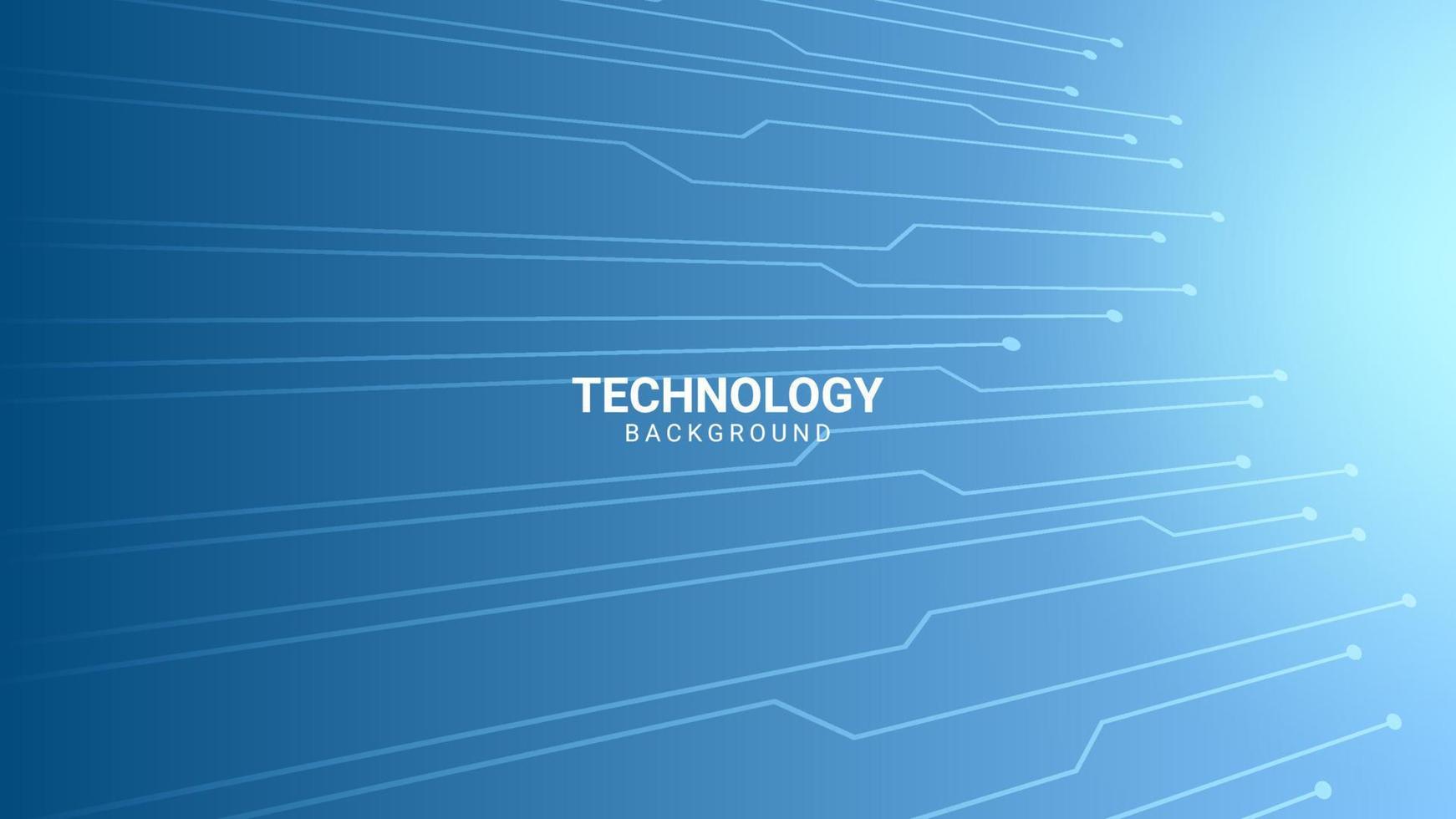 Technologiehintergrund mit blauen Linien und Punkten vektor