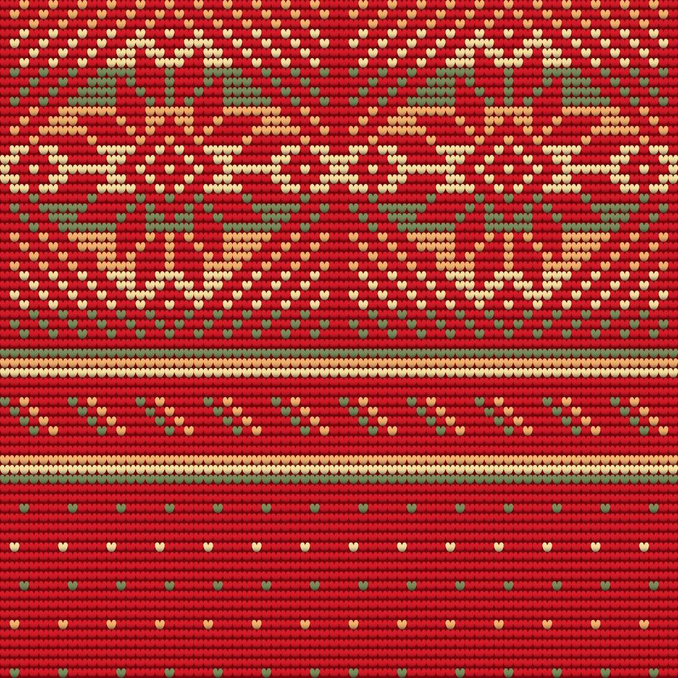 seamless mönster av jul ful tröja, röd bakgrund vektor