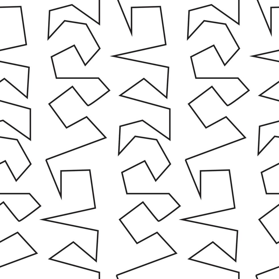 seamless mönster med sicksack linje, svart och vit färg, modern design ränder bakgrund. vektor illustration.