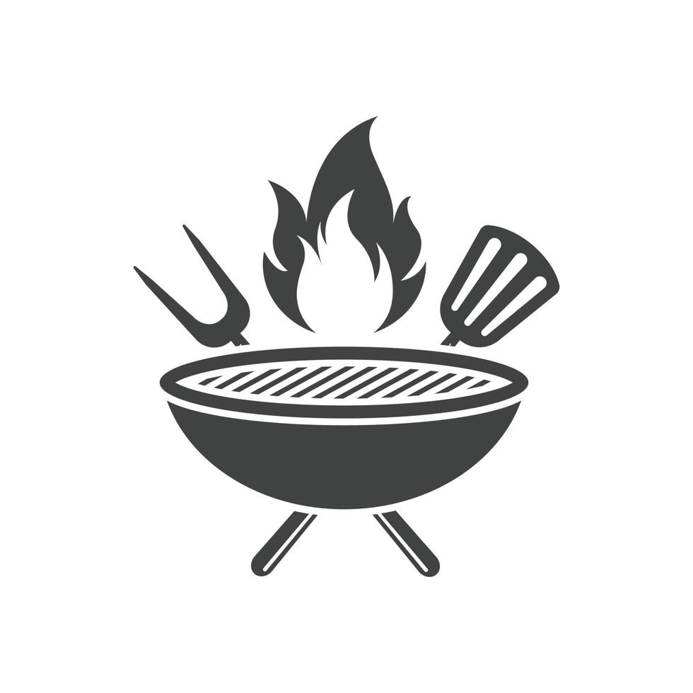 Grill-Logo-Icon-Design-Vorlage-Vektor vektor