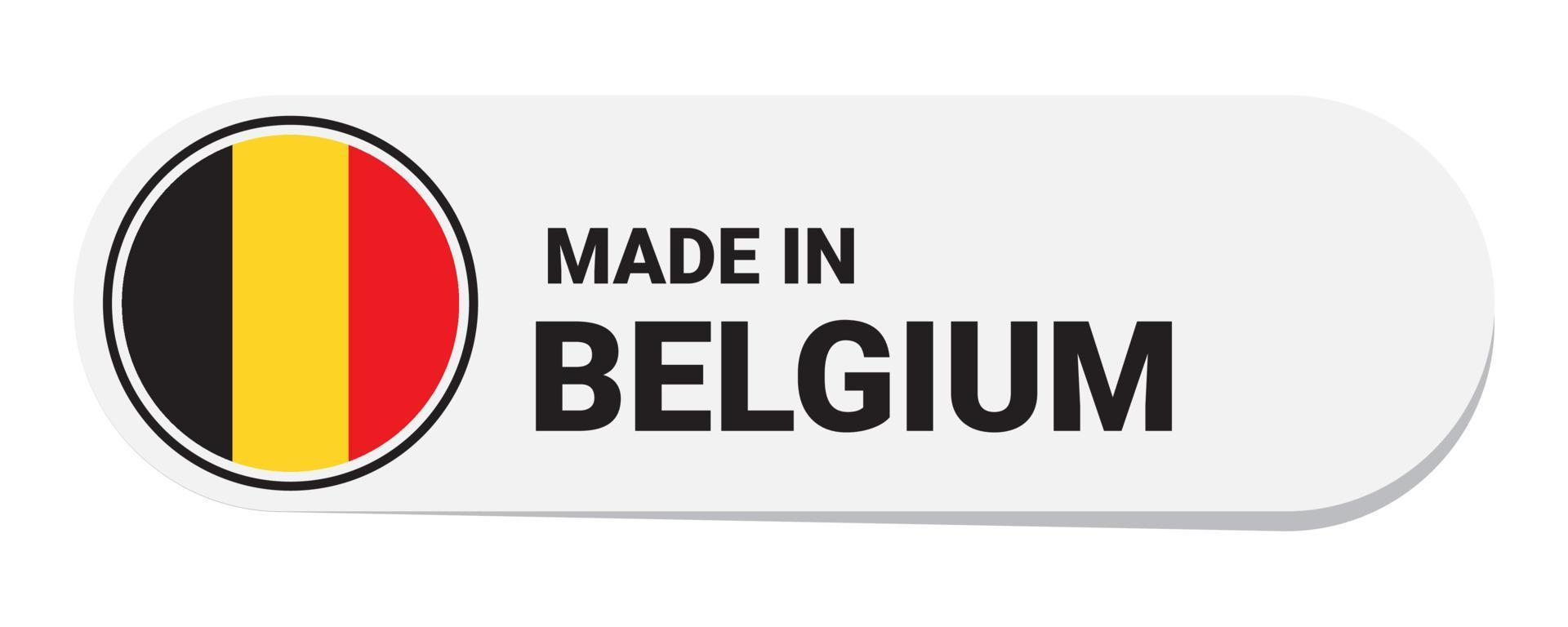 Symbol hergestellt in Belgien, isoliert auf weißem Hintergrund vektor