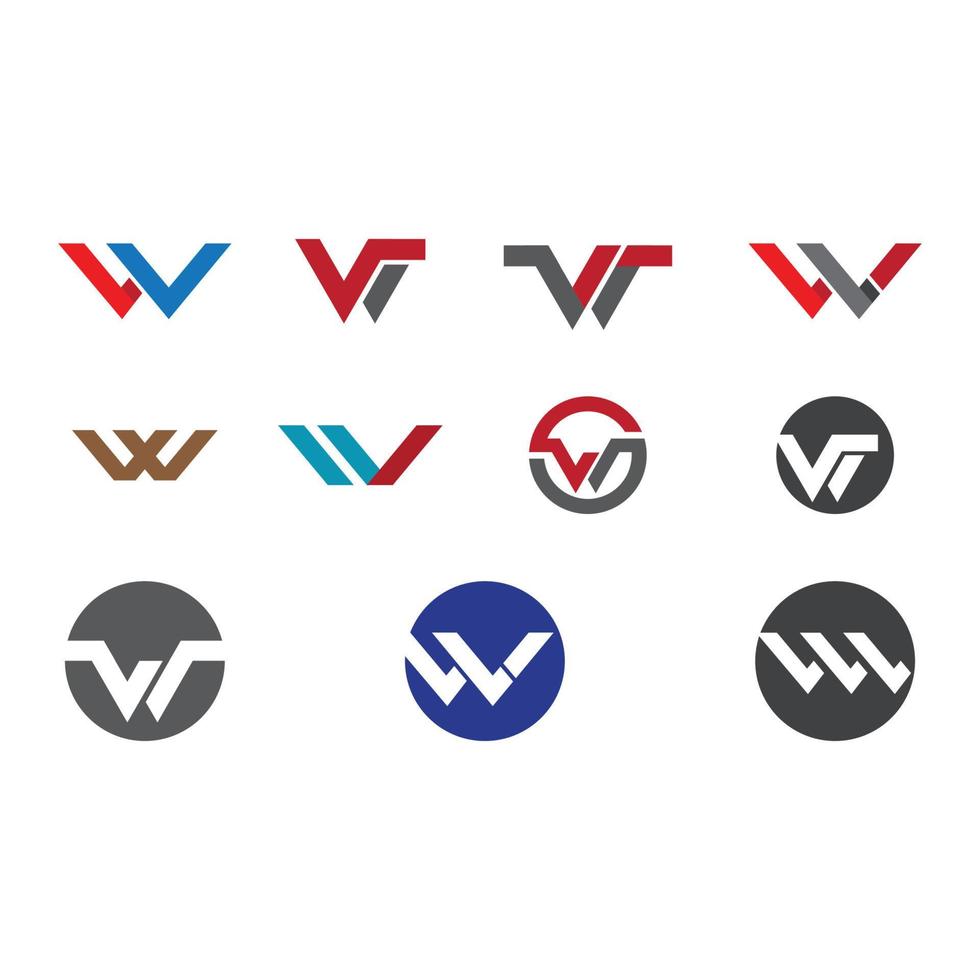 w brev logotyp mall vektor illustration design