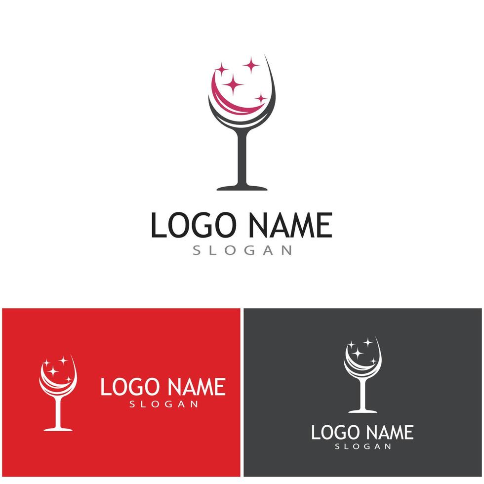 Wein Logo Vorlage Vektor Symbol Natur