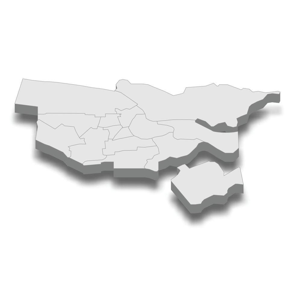 3D isometrisk karta över amsterdam city är en huvudstad i Nederländerna vektor