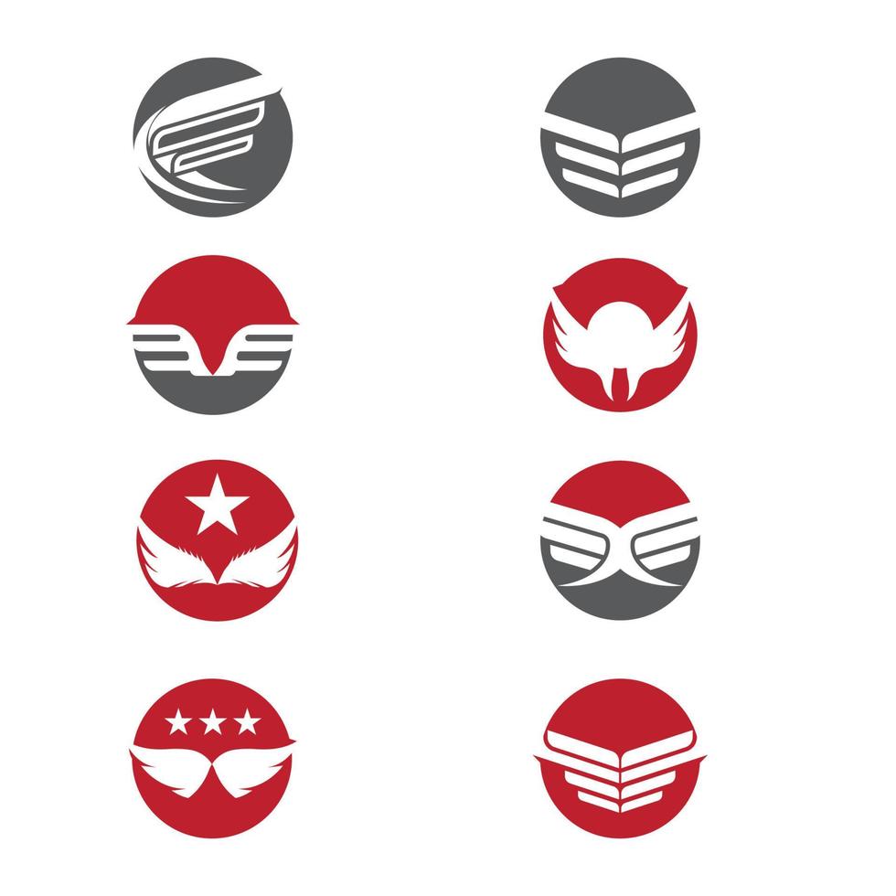 Flügel Logo Vorlage Vektor-Symbol Illustration Design vektor