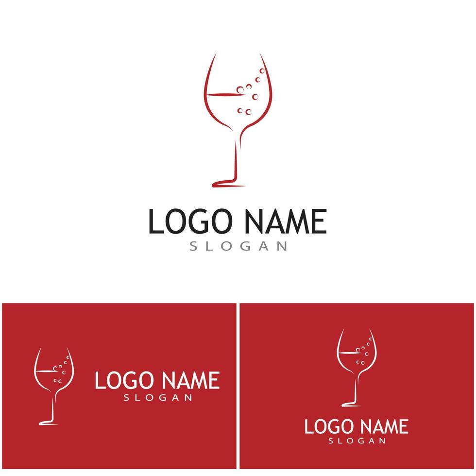 Wein Logo Vorlage Vektor Symbol Natur