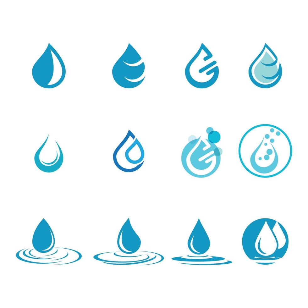 Wassertropfen Logo Vorlage Vektor-Illustration Design vektor