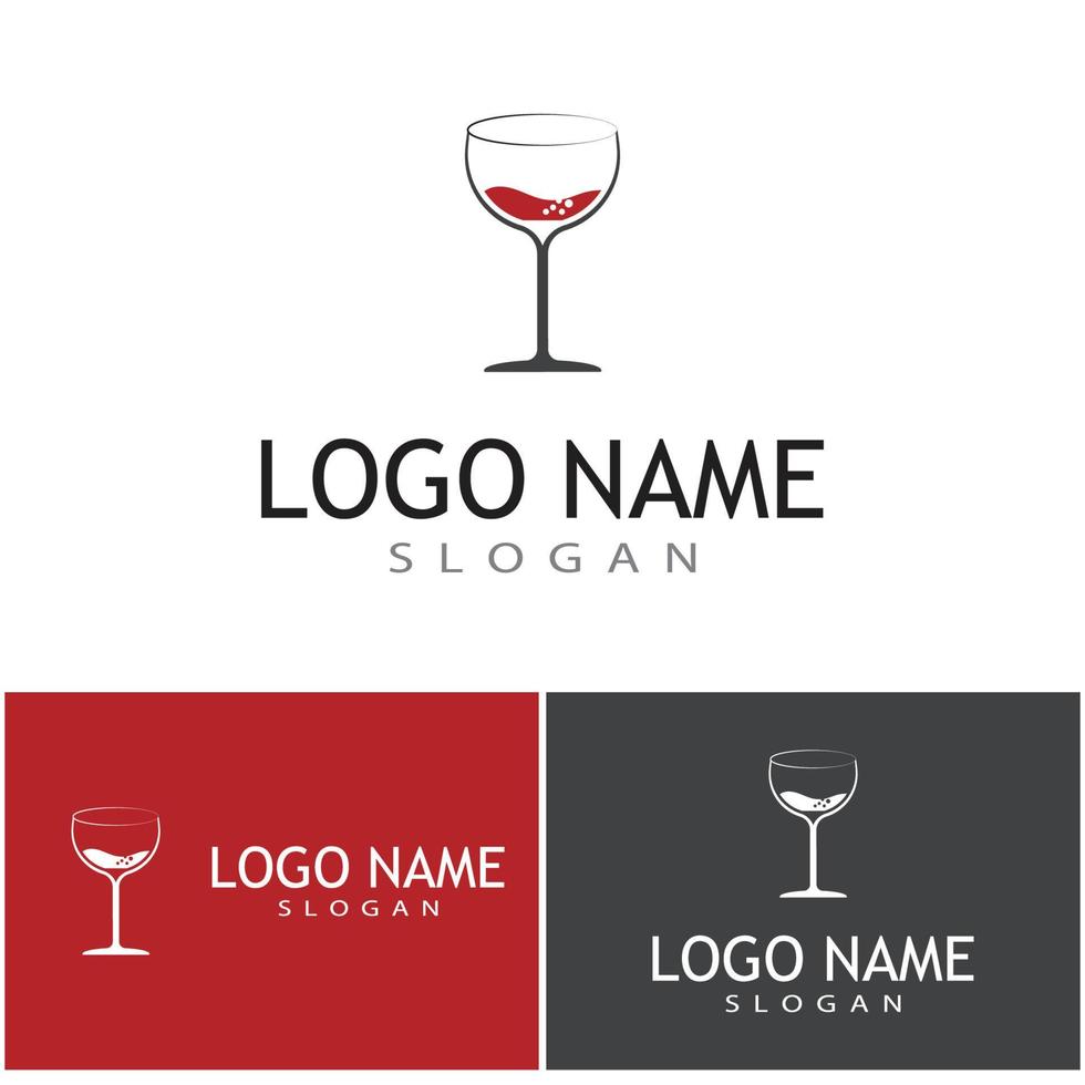 Wein Logo Vorlage Vektor Symbol Natur