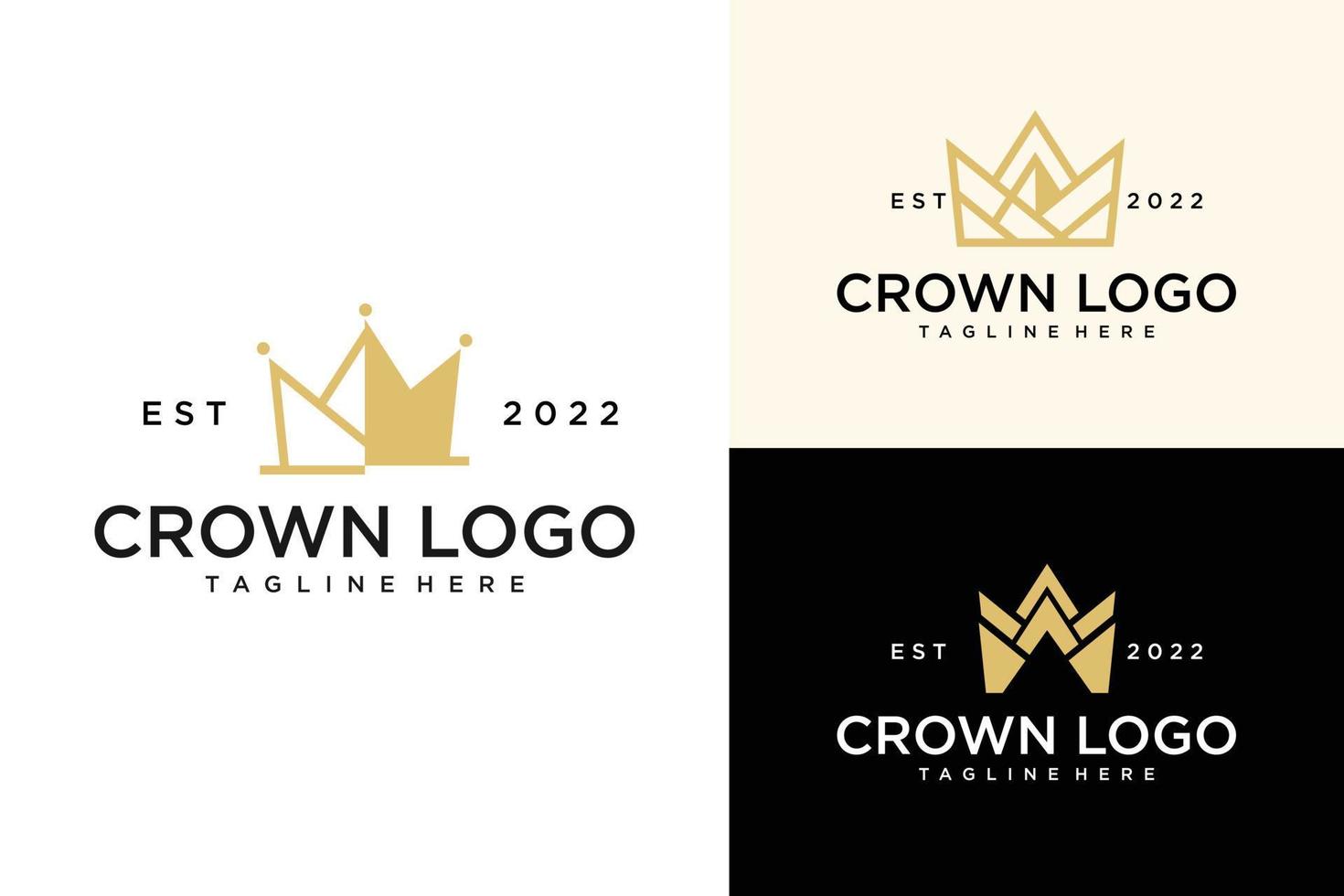 Krone Logo Royal King Queen abstrakte Logo-Design-Vektorvorlage vektor