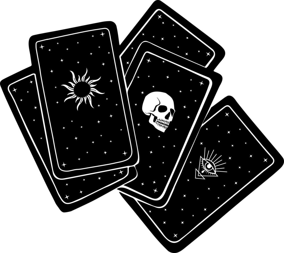 tarotkort vektor häxkonstritning halloween