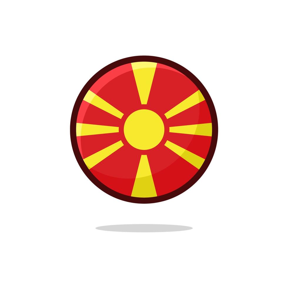 norra makedonien flaggikon vektor