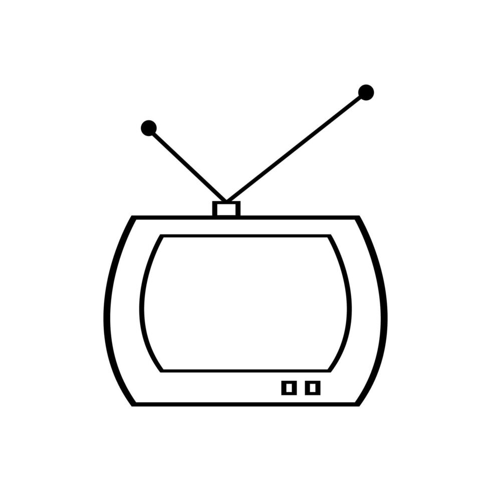 fernsehvektorillustrationsdesign vektor