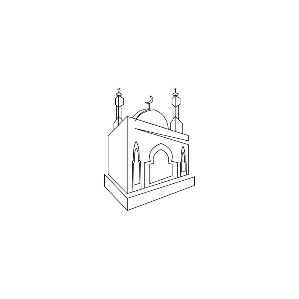 Moschee-Logo-Bild-Vektor-Illustration-design vektor