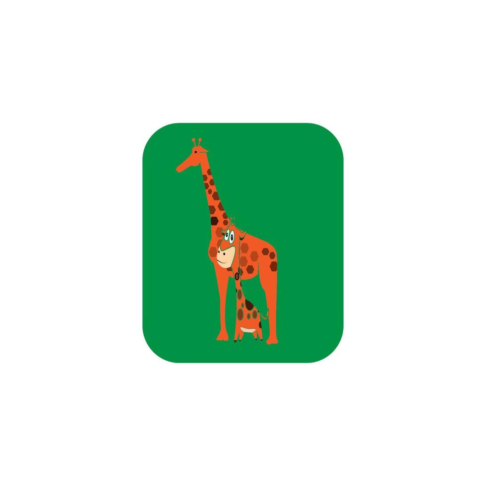 Giraffenillustration für Tag der wild lebenden Tiere vektor