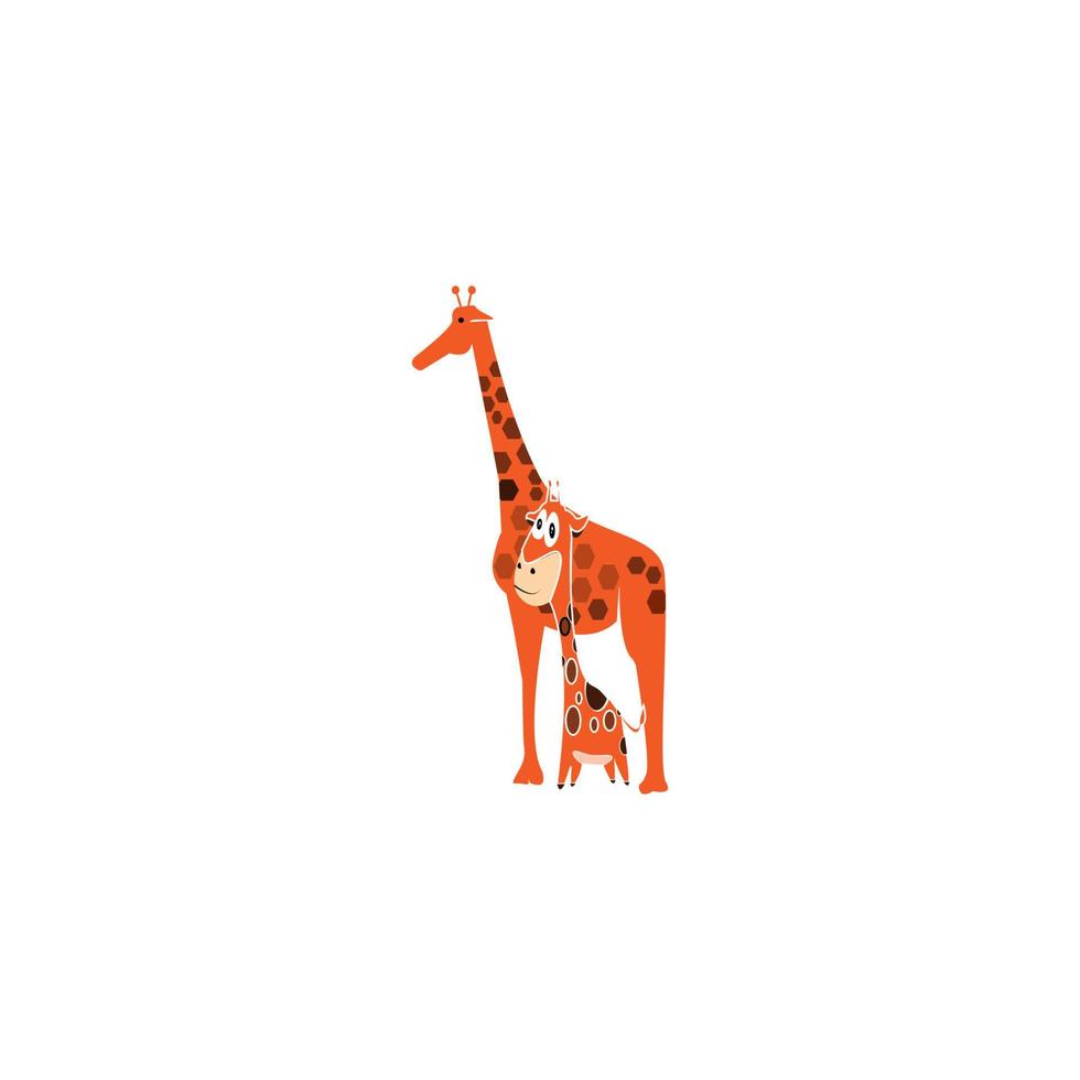 giraffillustration för djurlivets dag vektor