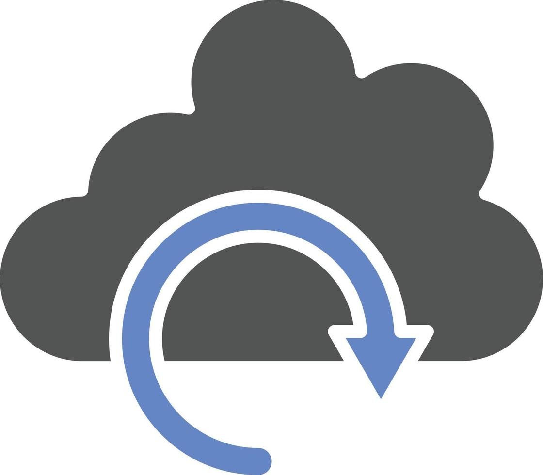 Cloud-Backup-Symbolstil vektor