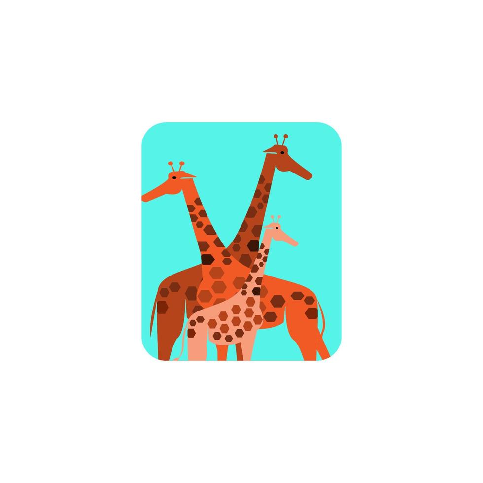 Giraffenillustration für Tag der wild lebenden Tiere vektor