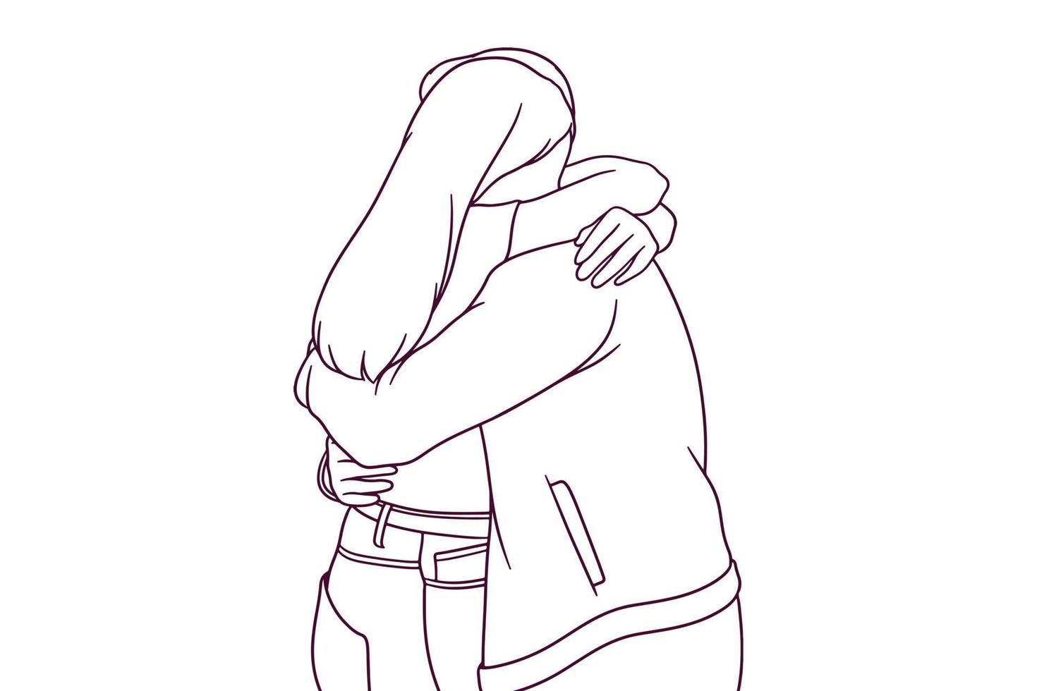 handritad par kramar varandra illustration vektor