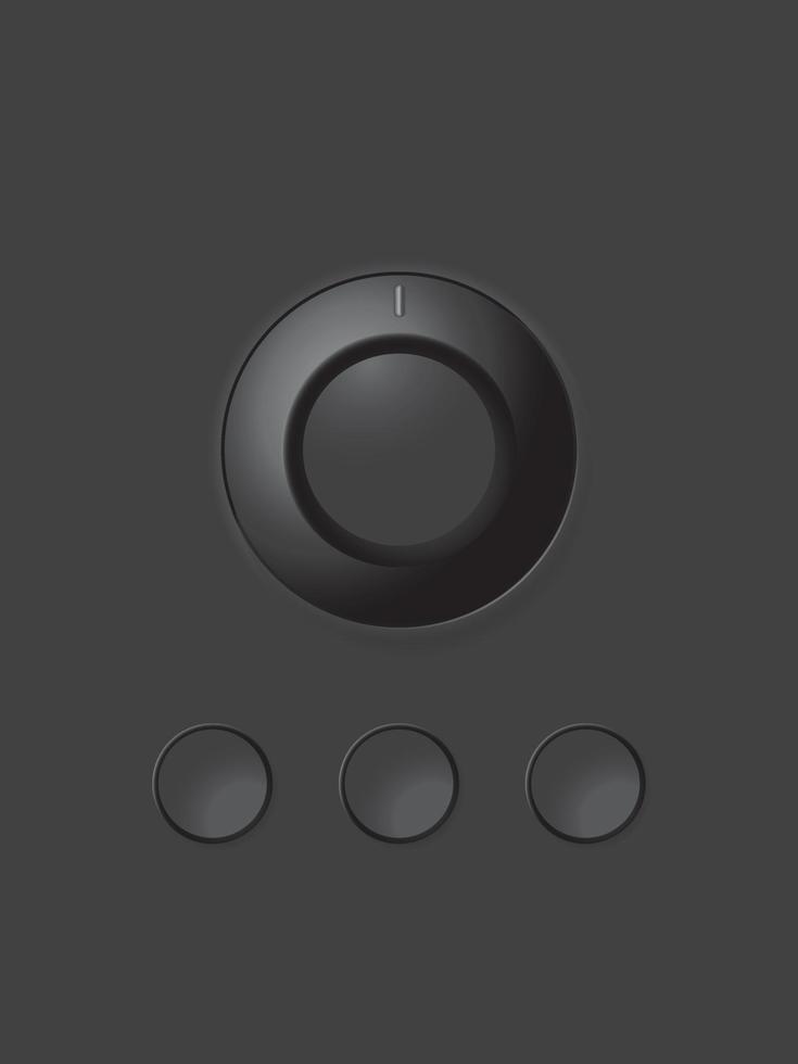 Farbe grauer Knopf auf grauem Hintergrund vektor