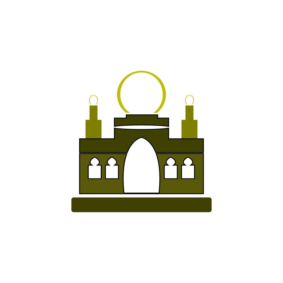 Moschee Zeichnung Symbol Vektor Illustration Design