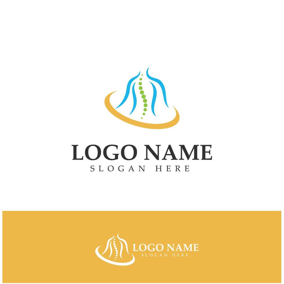 Wirbelsäulenpflege Diagnostik Logo Symbol Icon Design Vektor