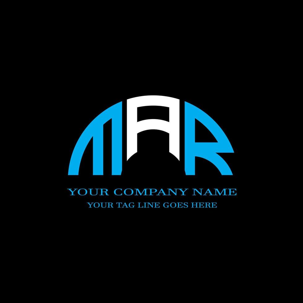 Mar letter logotyp kreativ design med vektorgrafik vektor