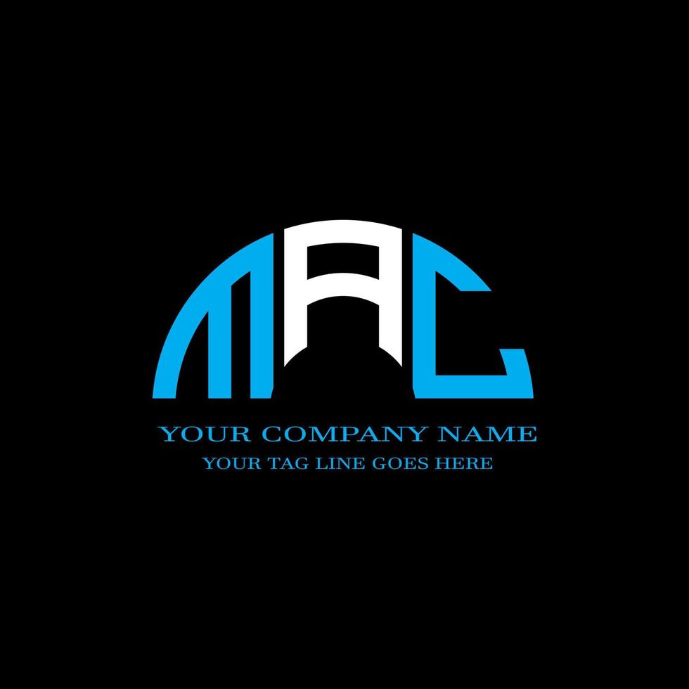 mac letter logotyp kreativ design med vektorgrafik vektor