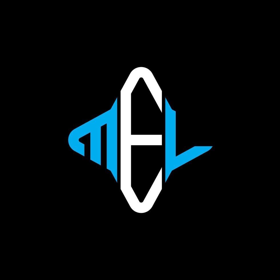 Mel Letter Logo kreatives Design mit Vektorgrafik vektor