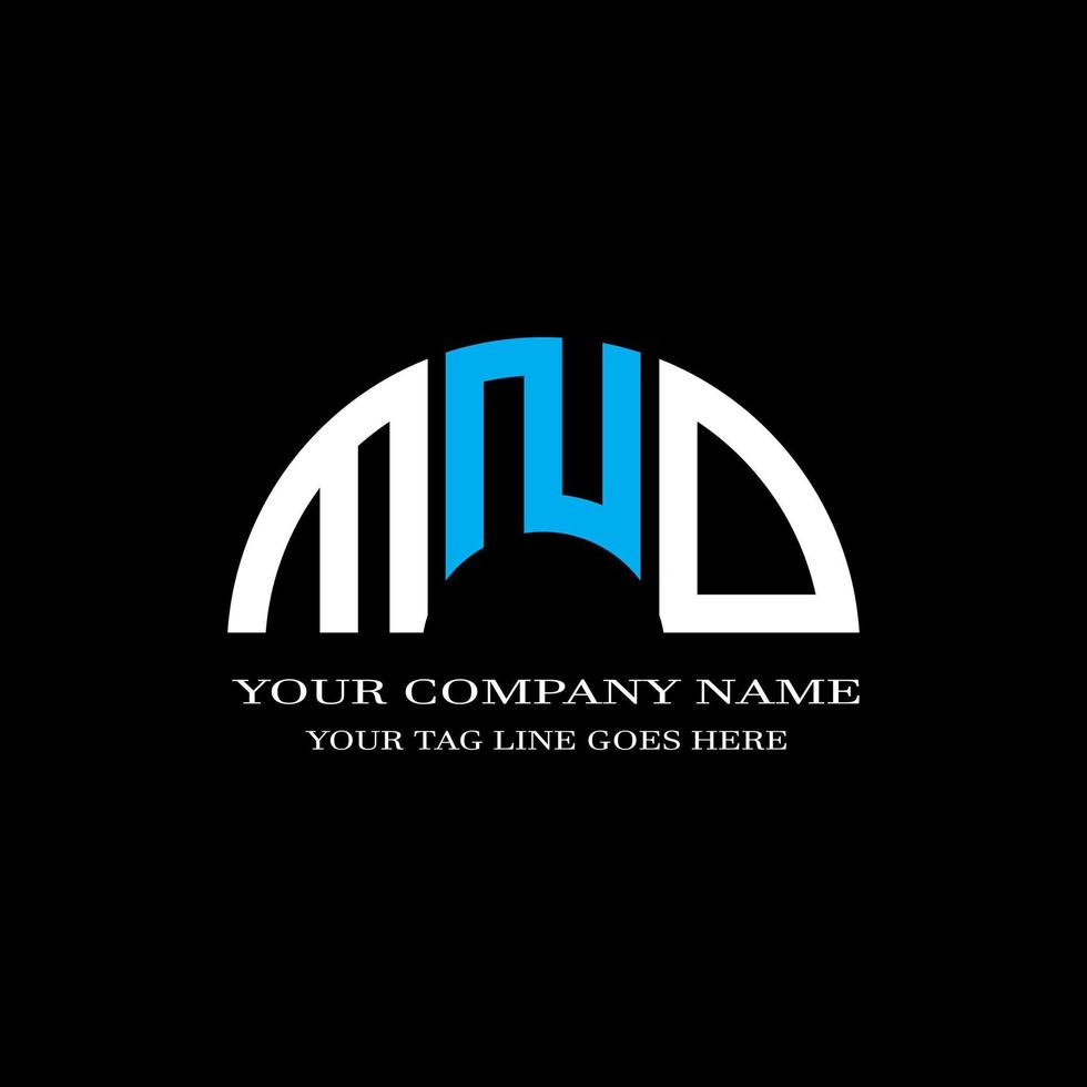 mnd Brief Logo kreatives Design mit Vektorgrafik vektor