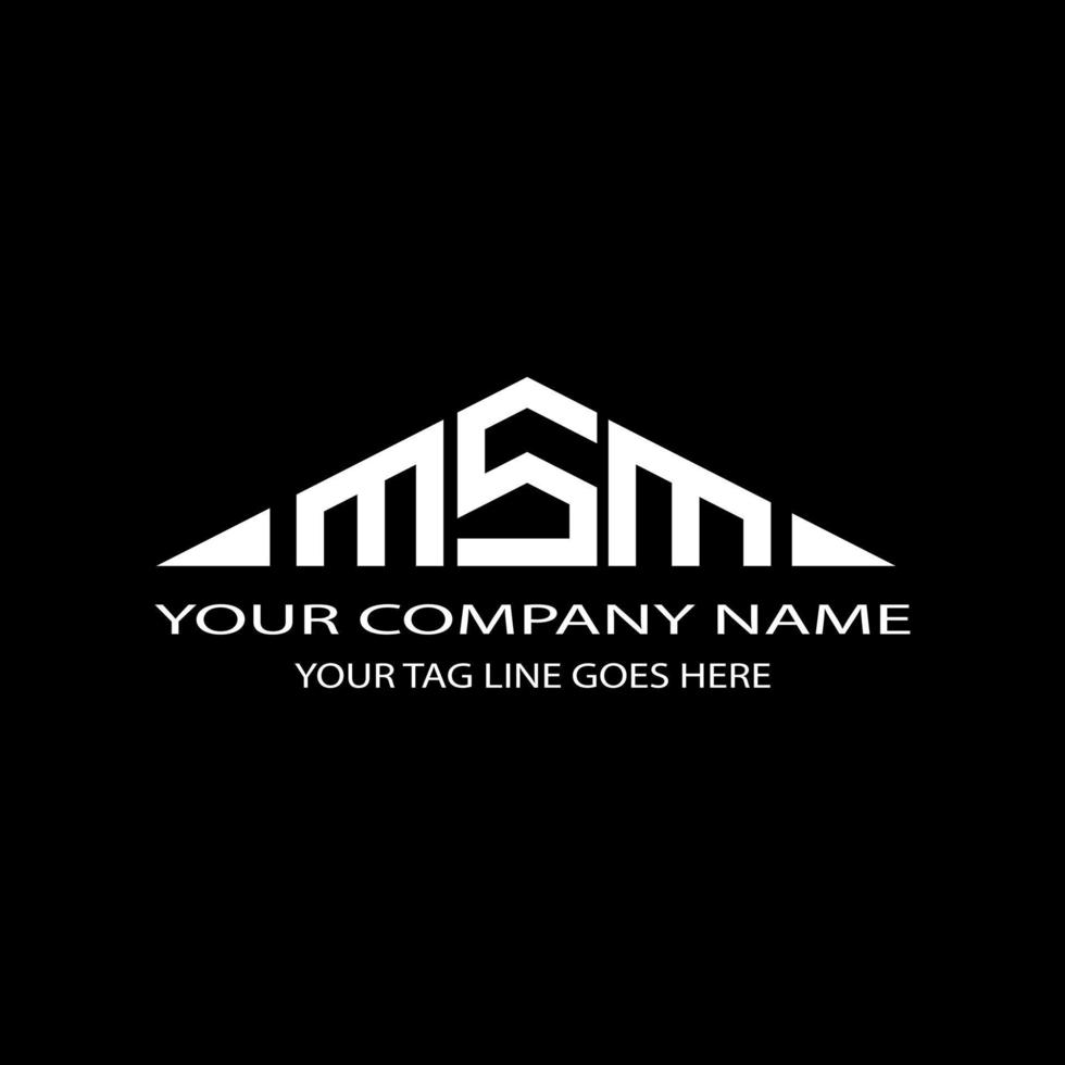 msm Brief Logo kreatives Design mit Vektorgrafik vektor