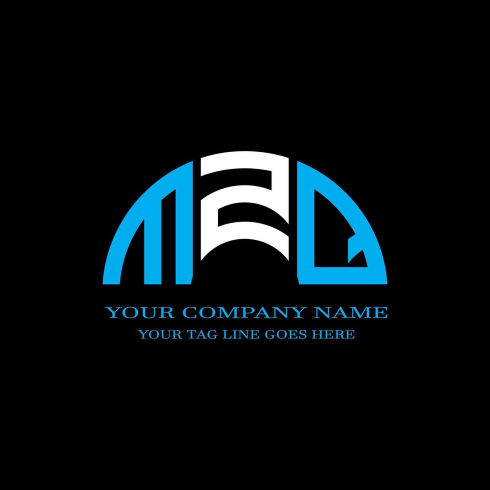 mzq Brief Logo kreatives Design mit Vektorgrafik vektor