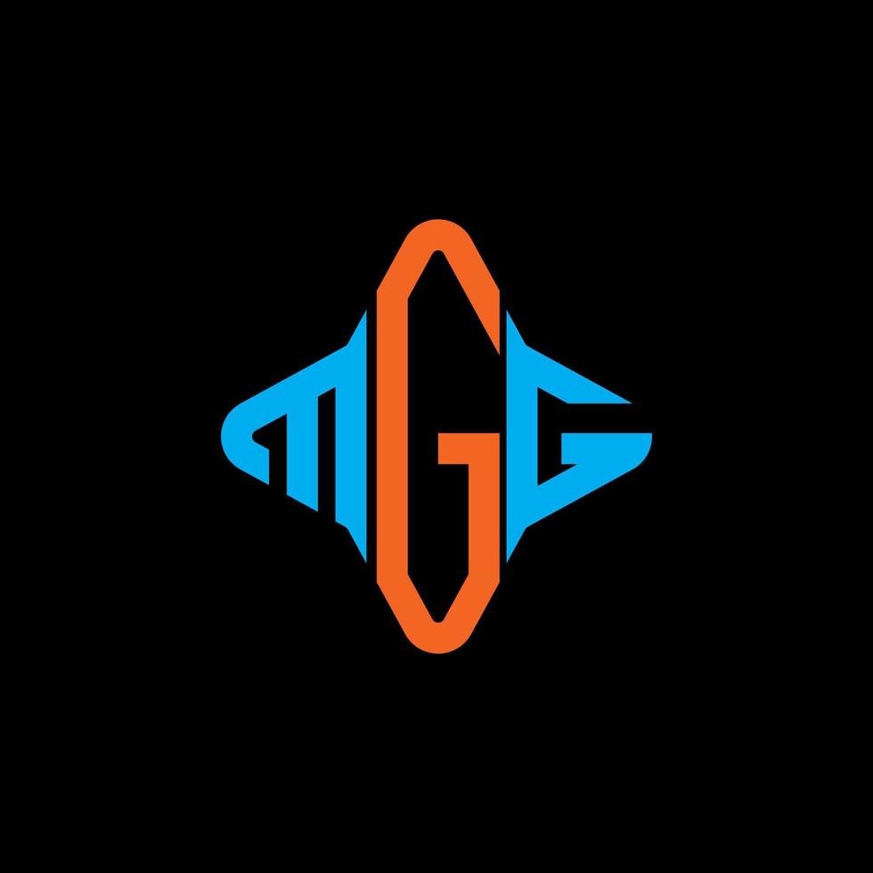 mgg Brief Logo kreatives Design mit Vektorgrafik vektor