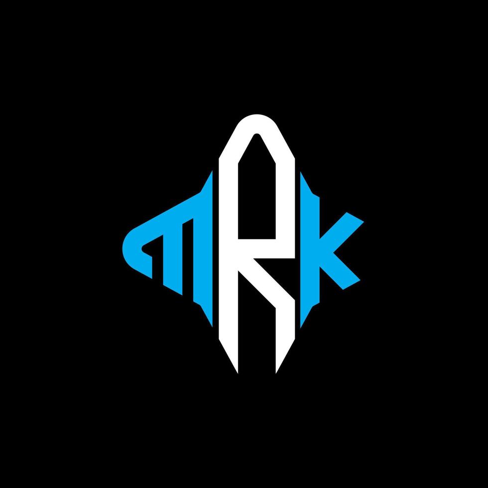 mrk Brief Logo kreatives Design mit Vektorgrafik vektor