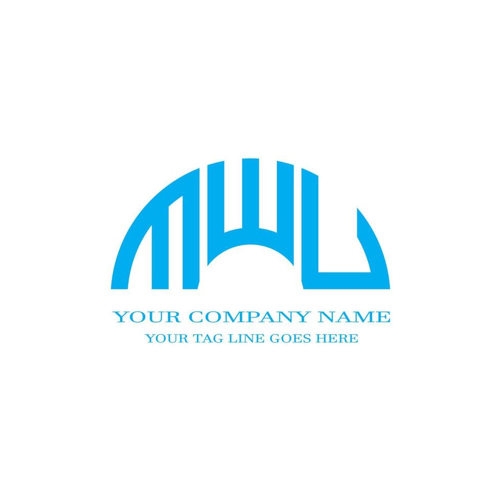 mwu brev logotyp kreativ design med vektorgrafik vektor