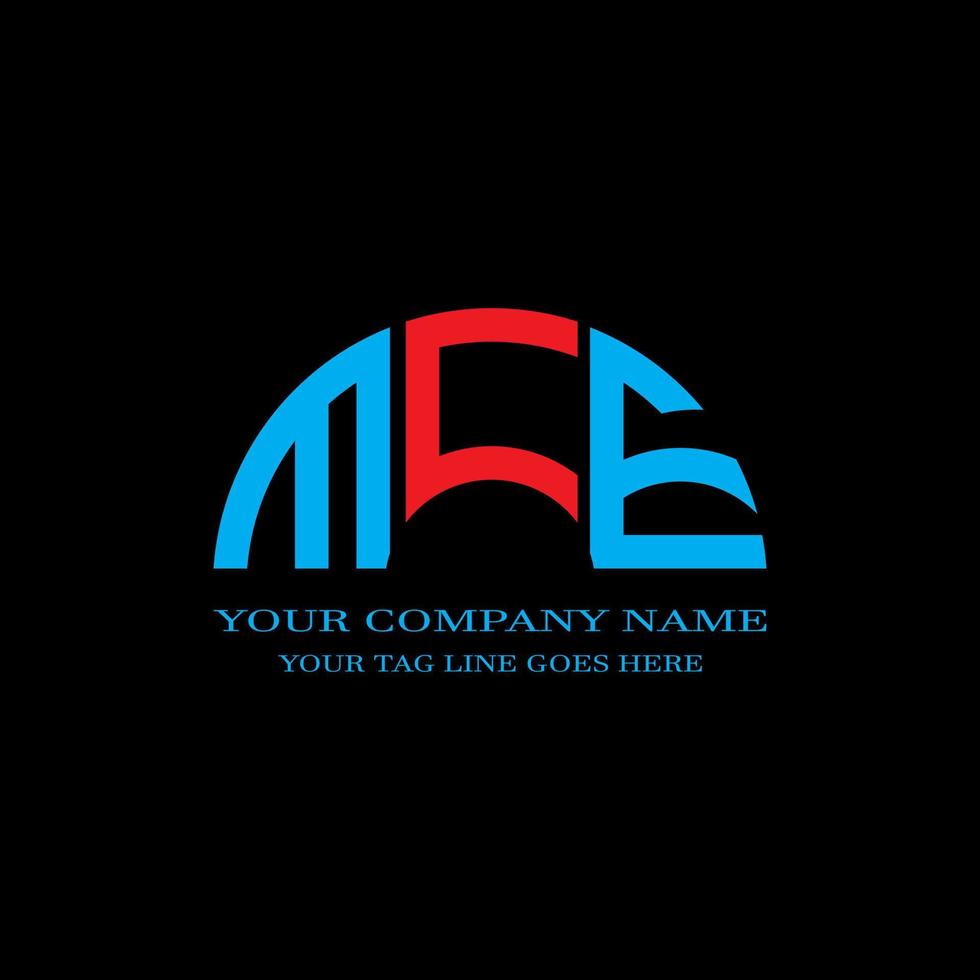mce brev logotyp kreativ design med vektorgrafik vektor