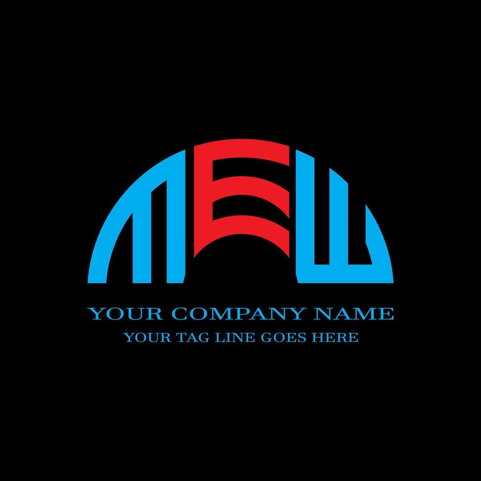 mew letter logotyp kreativ design med vektorgrafik vektor