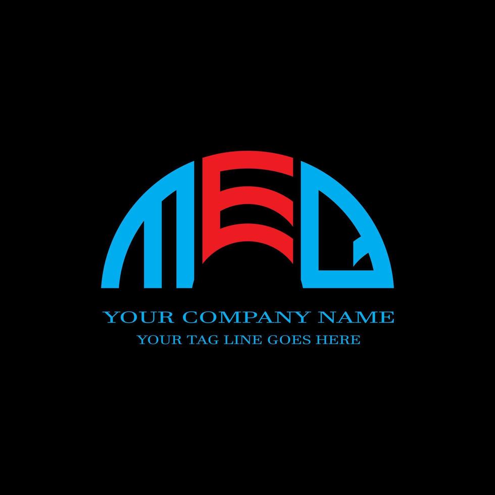 meq Brief Logo kreatives Design mit Vektorgrafik vektor
