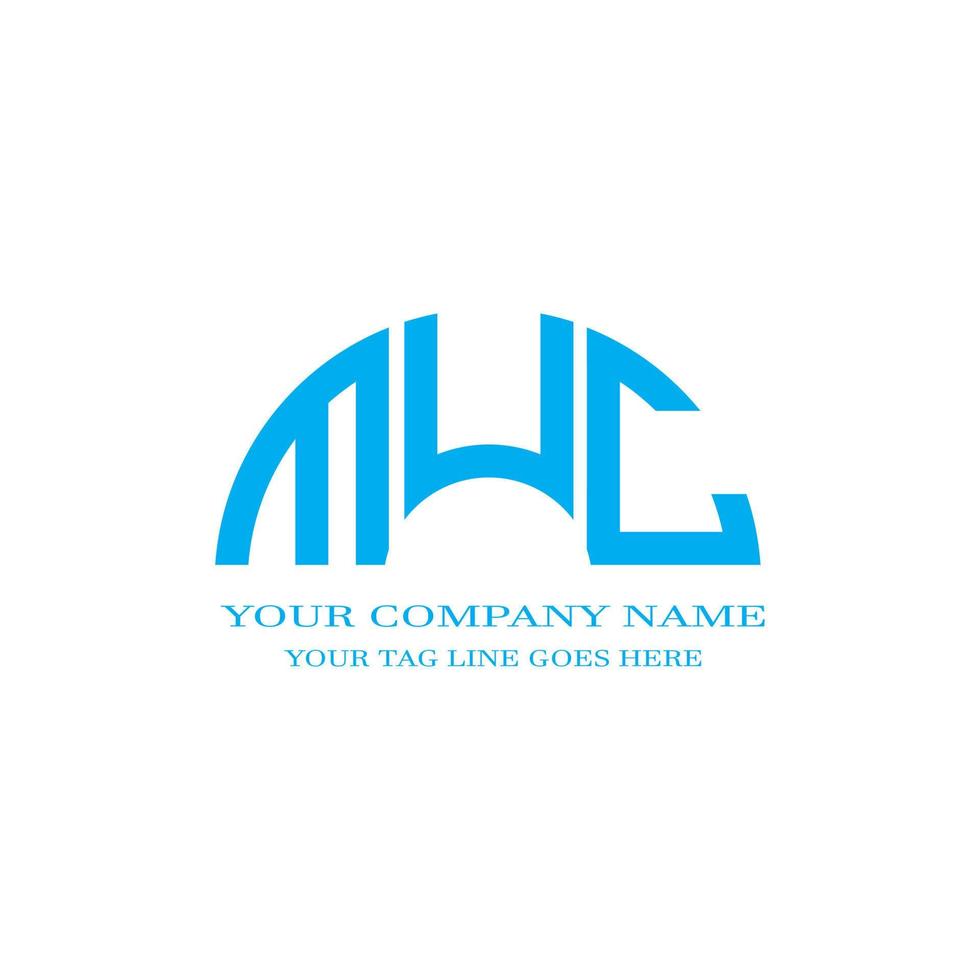 muc brev logotyp kreativ design med vektorgrafik vektor