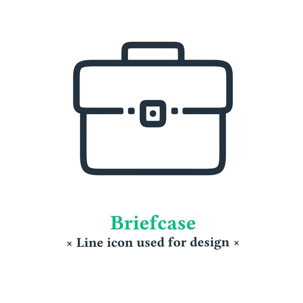 vektor portföljikon isolerad på vit bakgrund, väska symbol för webb- och mobilapplikationer.