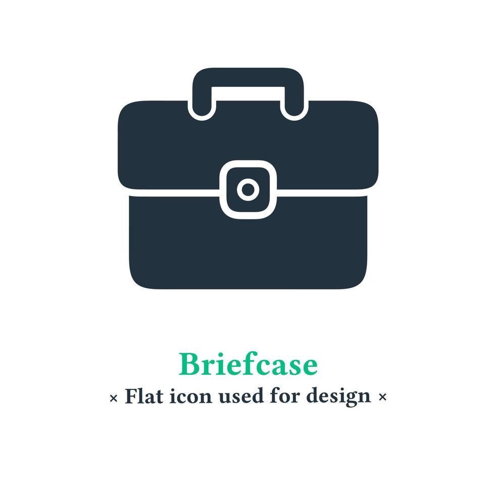 Aktenkoffer-Symbol im trendigen flachen Stil isoliert auf weißem Hintergrund. Taschensymbolzeichen für Web- und mobile Apps. vektor