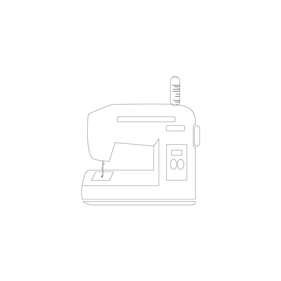 Nähmaschine Symbol Bild Vektor Illustration